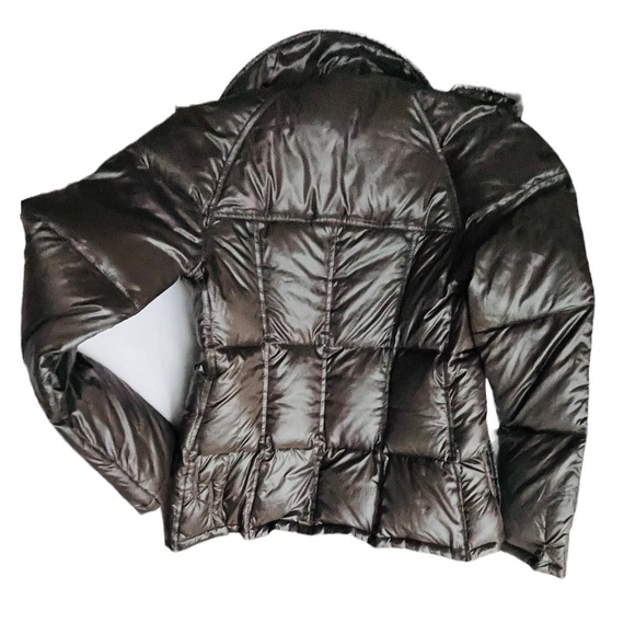 Burberry London Shiny Brown Down PufferJacket Size 2 - Picture 5 of 16